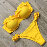 Bandeau Ruffle Bikini Set