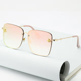 Rimless Square Bee Sunglasses  UV400