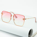 Rimless Square Bee Sunglasses  UV400