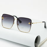 Rimless Square Bee Sunglasses  UV400