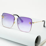 Rimless Square Bee Sunglasses  UV400