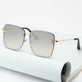 Rimless Square Bee Sunglasses  UV400