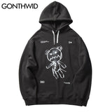 GONTHWID Harajuku Toy Bear Print Hooded Sweatshirts Streetwear Hip Hop Casual Pullover Hoodies 2020 Mens Fashion Outwear Tops
