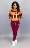 Winter Tracksuit Women 2 Piece Set Sweatshirt Print Hoodies+Pants Sportwear Women's Sports Suit Female Hooded Set Hoodies Suit