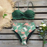 Leaf Print Bikini Set