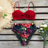 Leaf Print Bikini Set
