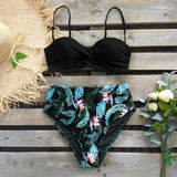 Leaf Print Bikini Set