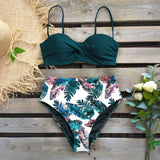 Leaf Print Bikini Set