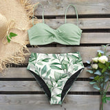 Leaf Print Bikini Set