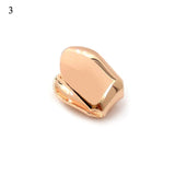 Gold Teeth Grillz Top Crystal Grills Dental Mouth Punk Teeth Caps Cosplay Party Tooth Rapper Funny Jewelry Gift