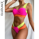 Neon Multi Color Bikini Set