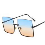 Yoovos 2021 Sunglasses Women Luxury Sun Glasses For Women Glasses Retro Brand Square Sunglasses Women Metal Half Frame Eyewear