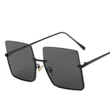 Yoovos 2021 Sunglasses Women Luxury Sun Glasses For Women Glasses Retro Brand Square Sunglasses Women Metal Half Frame Eyewear