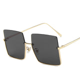 Yoovos 2021 Sunglasses Women Luxury Sun Glasses For Women Glasses Retro Brand Square Sunglasses Women Metal Half Frame Eyewear