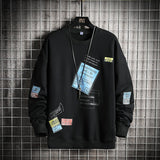 Fashion Brand Hoodies 2021 Black White Print Spring Autumn Hip Hop Loose Casual Men's Sweatshirts Punk Streetwear Clothes