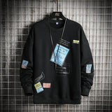 Fashion Brand Hoodies 2021 Black White Print Spring Autumn Hip Hop Loose Casual Men's Sweatshirts Punk Streetwear Clothes