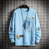 Fashion Brand Hoodies 2021 Black White Print Spring Autumn Hip Hop Loose Casual Men's Sweatshirts Punk Streetwear Clothes