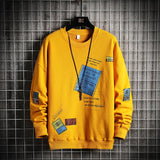 Fashion Brand Hoodies 2021 Black White Print Spring Autumn Hip Hop Loose Casual Men's Sweatshirts Punk Streetwear Clothes