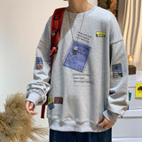 Fashion Brand Hoodies 2021 Black White Print Spring Autumn Hip Hop Loose Casual Men's Sweatshirts Punk Streetwear Clothes