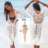 Black Sunflower Crochet Bikini Cover Up