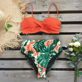 Leaf Print Bikini Set