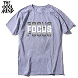 COOLMIND 100% cotton summer loose focus print men T shirt casual loose o-neck men tshirt short sleeve t-shirt male tee shirts