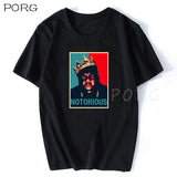 R.I.P Notorious Big Shirt Men Short Sleeve Black Tshirt Hiphop Rock Biggie Smalls T Shirt Male Notorious B.I.G. T Shirts Hip Hop