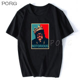 R.I.P Notorious Big Shirt Men Short Sleeve Black Tshirt Hiphop Rock Biggie Smalls T Shirt Male Notorious B.I.G. T Shirts Hip Hop