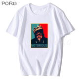 R.I.P Notorious Big Shirt Men Short Sleeve Black Tshirt Hiphop Rock Biggie Smalls T Shirt Male Notorious B.I.G. T Shirts Hip Hop