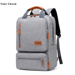 Casual Business Men Computer Backpack Light 15 inch Laptop Bag 2021 Waterproof Oxford cloth Lady Anti-theft Travel Backpack Gray