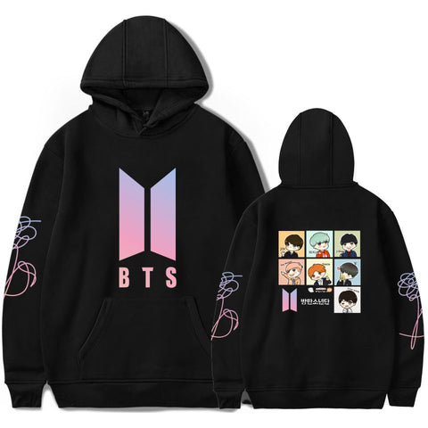 Korean BTS Hoodie Love Yourself Hoody Men Long Sleeves Unisex Nice Hooded Hoodies Women Sweatshirts Pink Streetwear Hip Hop